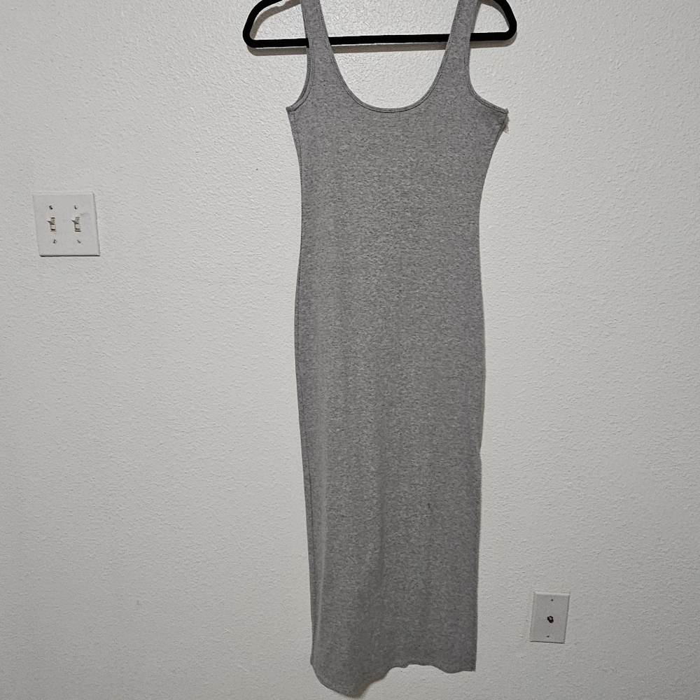 NWOT Heatt Hips ribbed midi to maxi ribbed dress with side slit size medium